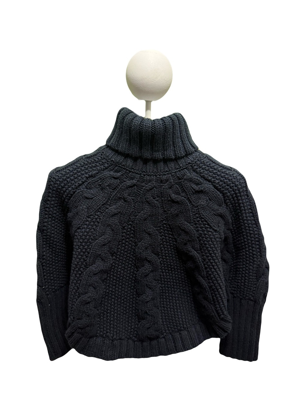Carters Black Cable-Knit Turtleneck Sweater